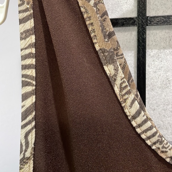 Cydney Mar Brown Tank Top with Trim, NWOT  SZ  XL - Picture 4 of 5